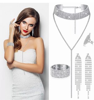 Foto 4 | Conjunto de Joyería de Plata BELUG 4 Piezas para Mujer