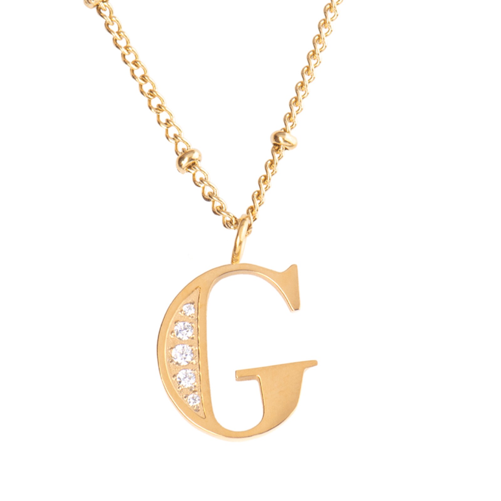 Foto 2 | Collar con Aretes Letra G Luckyly color Dorado