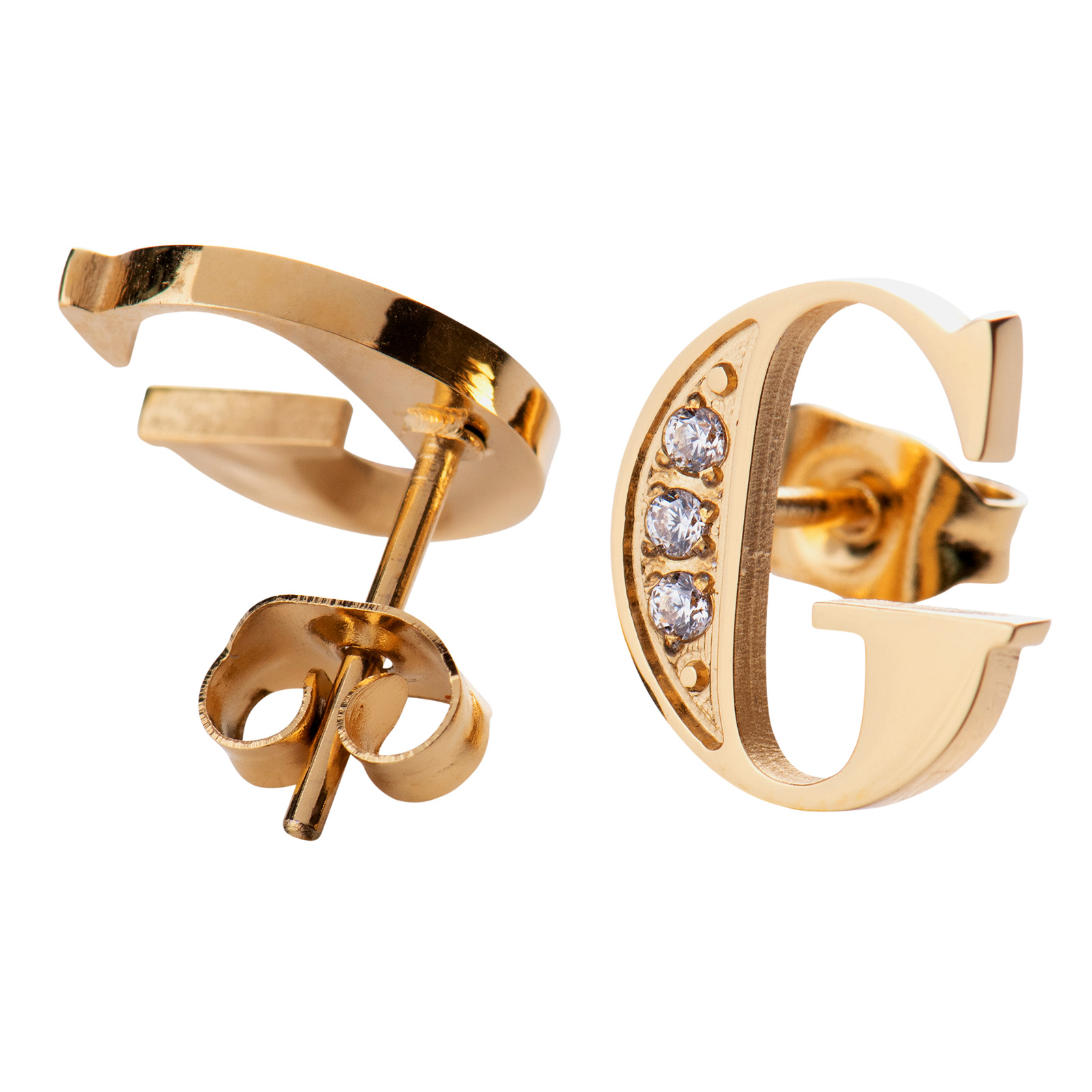 Foto 4 pulgar | Collar con Aretes Letra G Luckyly color Dorado