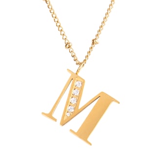 Foto 2 | Collar y Aretes Luckyly Baño de Oro 18k Letra M