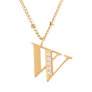 Foto 2 | Collar y Aretes Luckyly Baño de Oro 18k Letra W