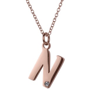 Foto 2 | Set de Joyería Luckyly Baño de Oro Rosa 18k Yara Letra N
