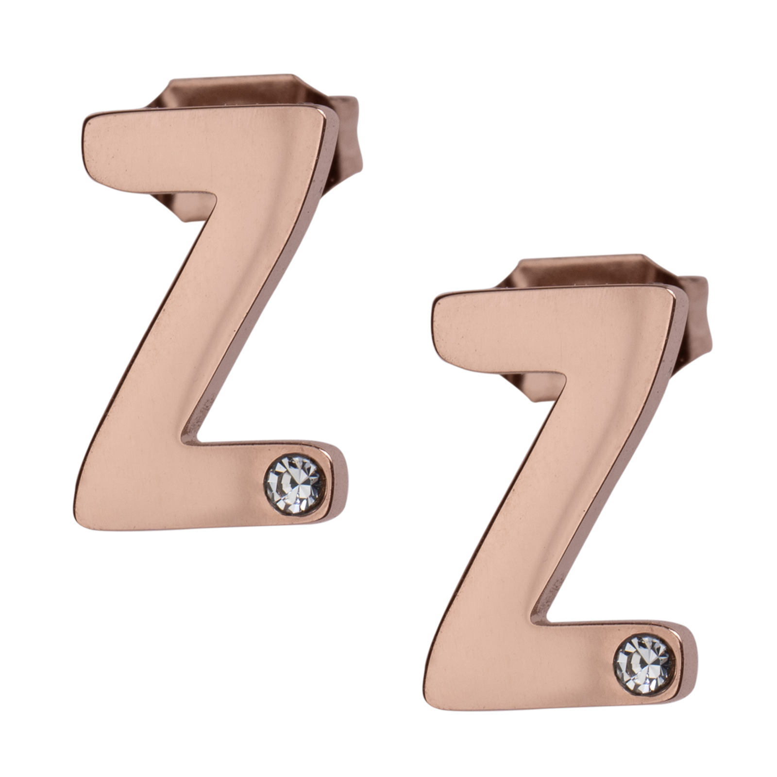 Foto 4 pulgar | Set de Joyería para Mujer Iniciales LuckyLy Yara Collar y Aretes Baño de Oro Rosa 18K Letra Z