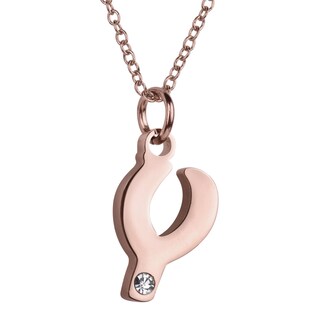 Foto 2 | Set de Joyería para Mujer Iniciales LuckyLy Yara Collar y Aretes Baño de Oro Rosa 18K Letra Y