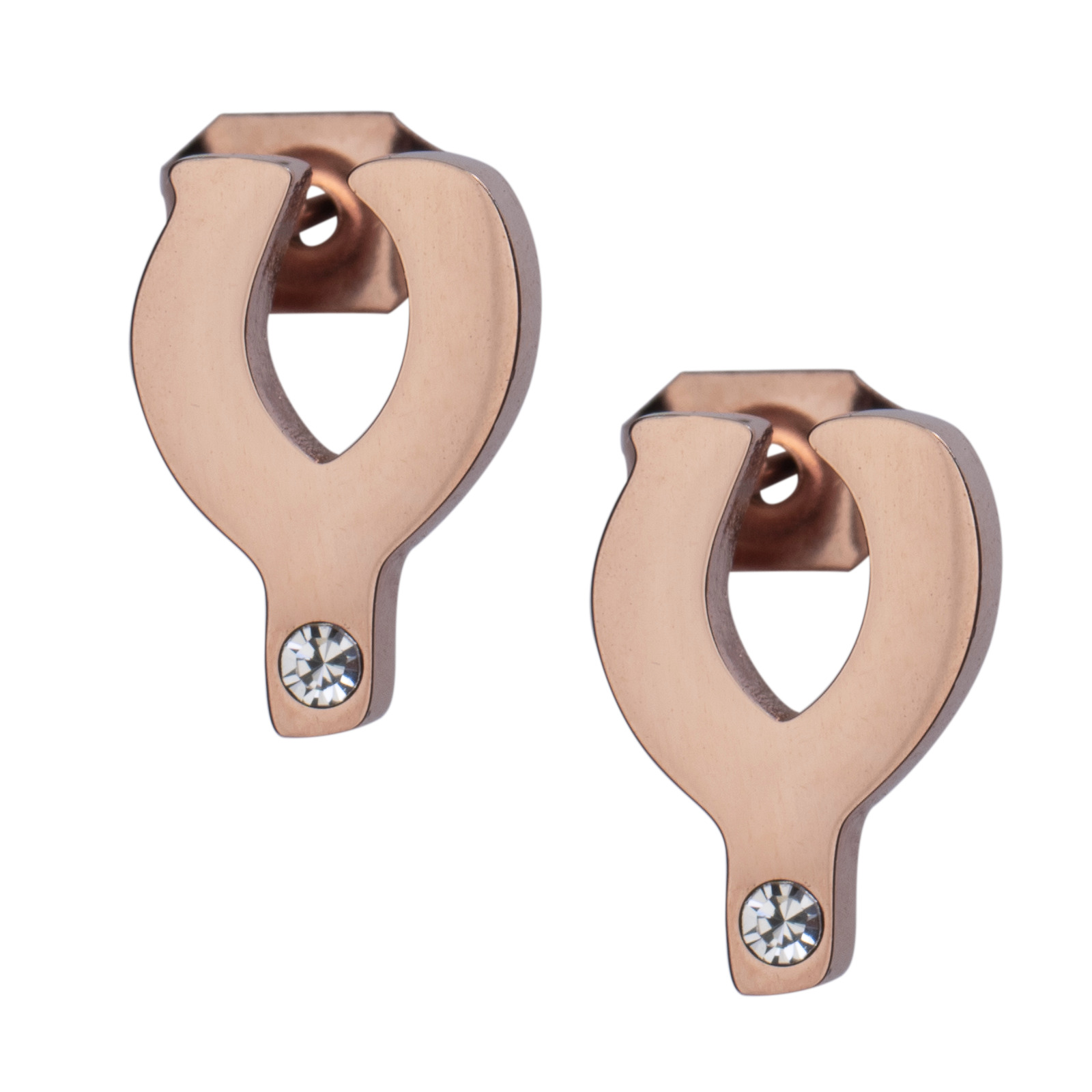 Foto 4 pulgar | Set de Joyería para Mujer Iniciales LuckyLy Yara Collar y Aretes Baño de Oro Rosa 18K Letra Y