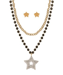 Foto 1 | Collar con Aretes Joyas Plafer de Acero Inoxidable