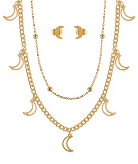 Foto 1 | Collar con Aretes Joyas Plafer de Acero Inoxidable