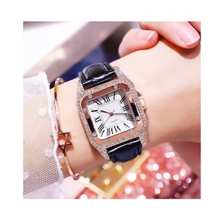 Foto 4 | Set de Pulsera color Dorado y Reloj color Negro Belug para Mujer