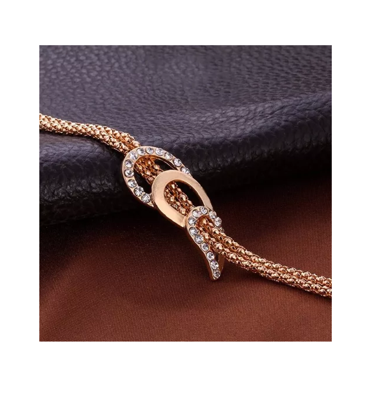 Foto 4 pulgar | Juego De Joyas Moda 5 Pcs, Collar, Pulsera, Aretes , Anillos Dorado