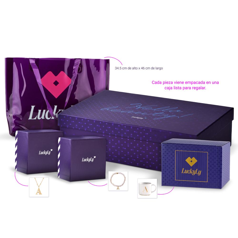 Foto 7 pulgar | Kit de Regalo para Mujer Navidad de Iniciales Luckyly, Modelo Brya, Letra O