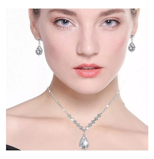 Foto 4 | Sets De Joyería De Dama Collar Y Arete, Color Plata