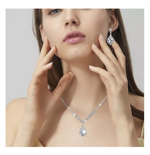Foto 5 | Sets De Joyería De Dama Collar Y Arete, Color Plata
