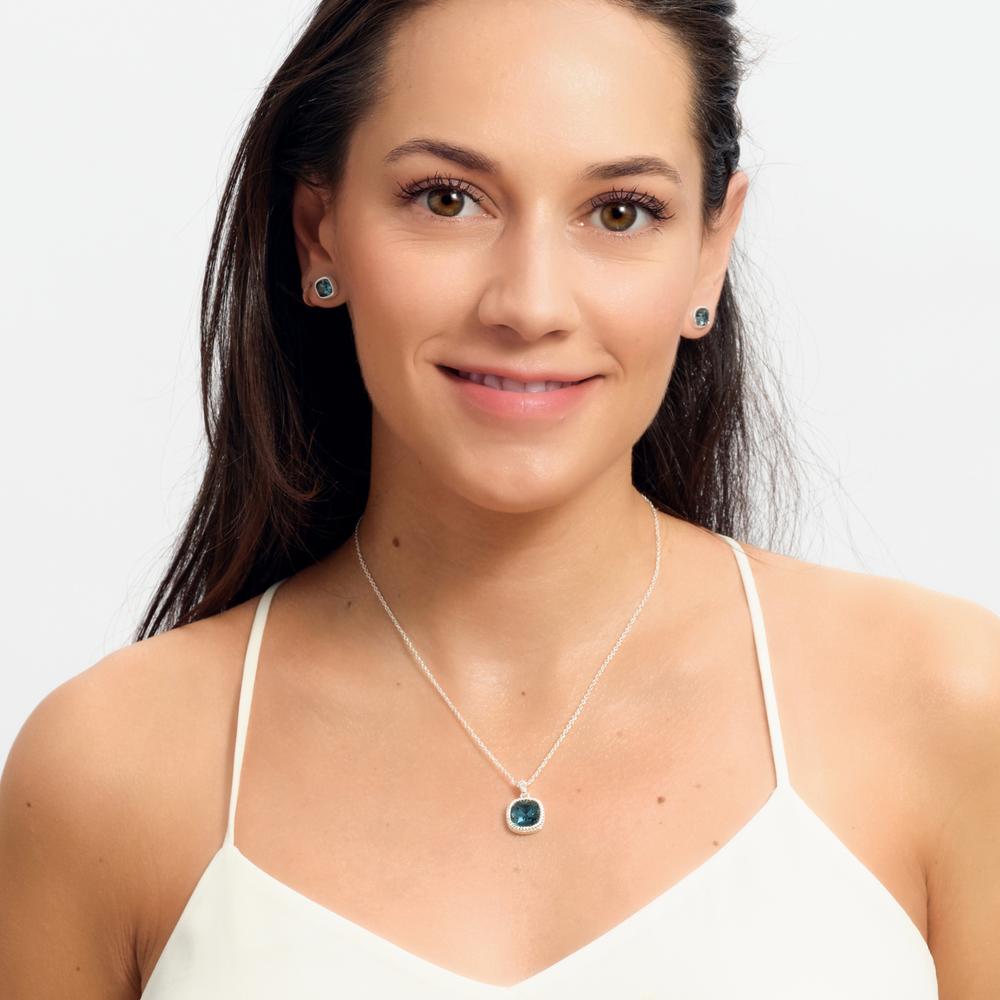 Foto 4 | Set Joyería Mujer Collar Aretes, Regalo Mamá Navidad Luckyly Cleo Azul