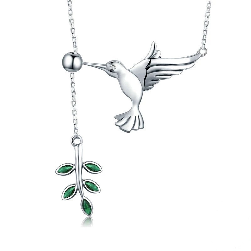 Foto 2 | Collar Con Colgante De Colibrí De Plata - Venta Internacional.