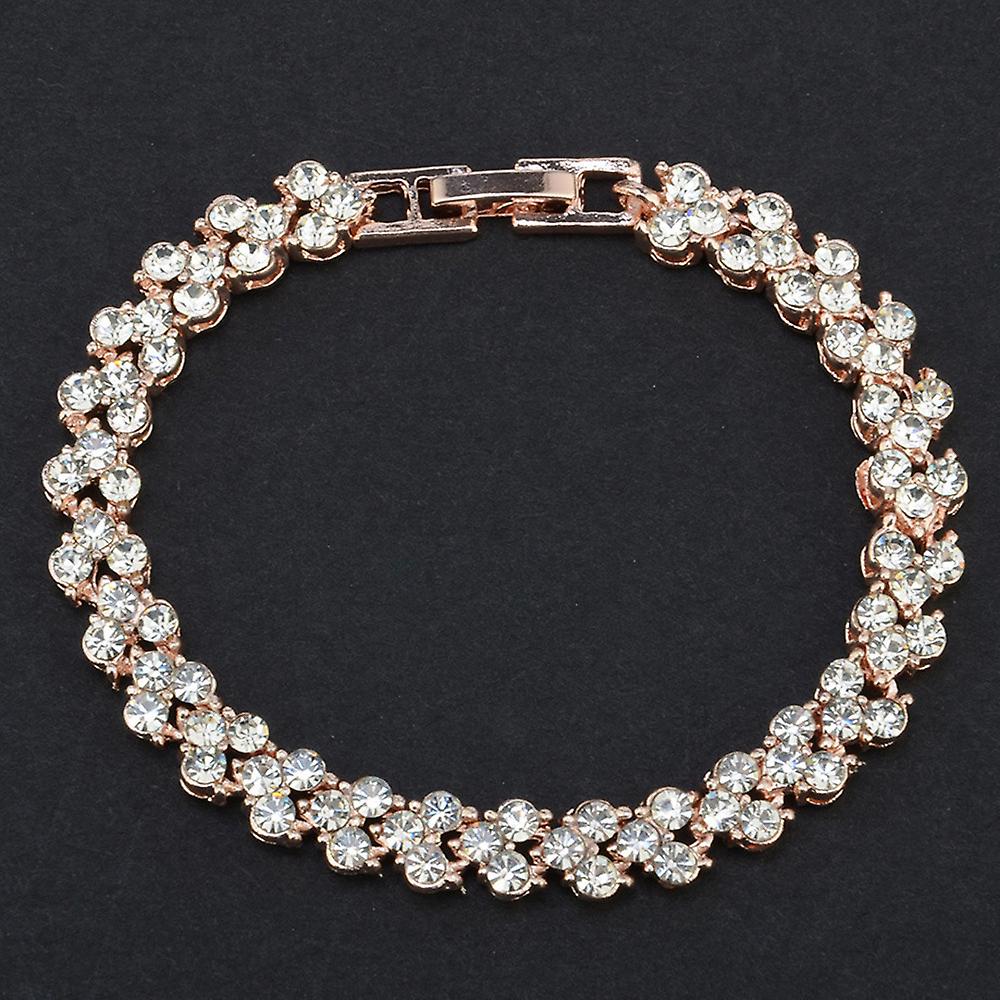 Foto 4 pulgar | Pulsera Huoguo De Cristal De Estilo Romano Con Diamantes Para Mujer - Venta Internacional.