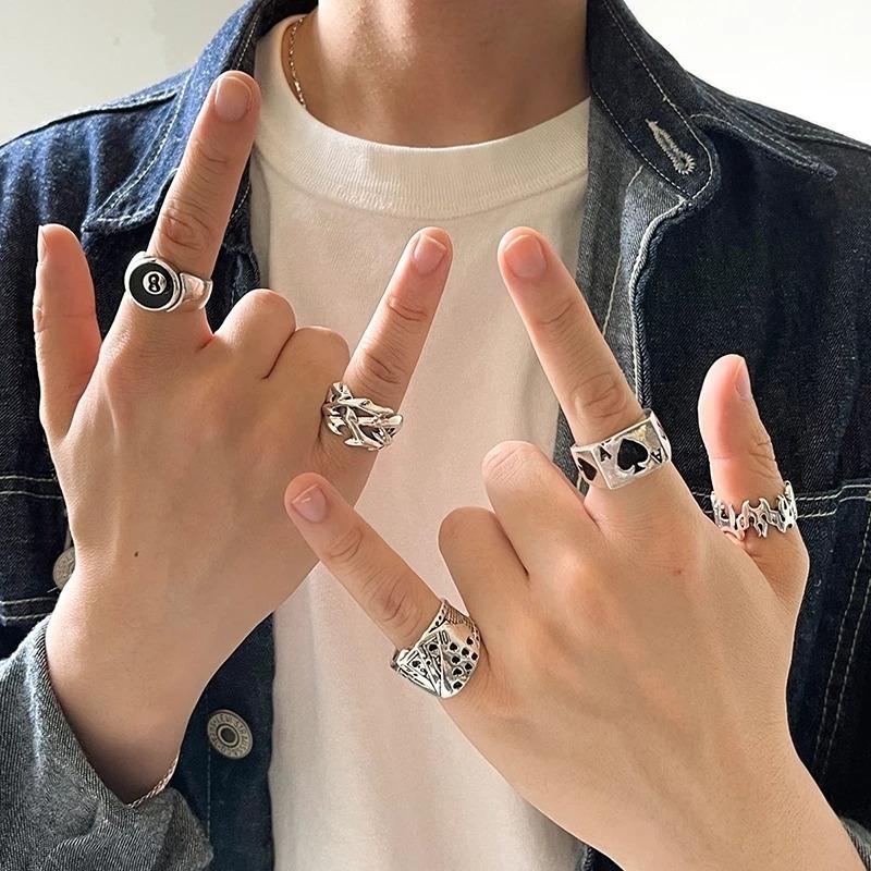 Foto 2 | Anillos Genérico de Acero Inoxidable 5 Piezas para Hombre