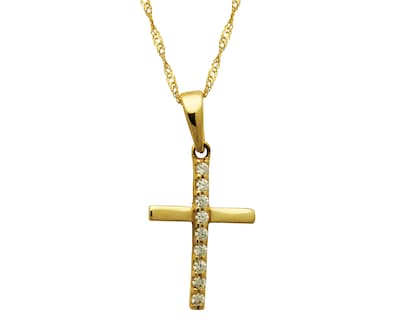 Foto 1 | Collar Horoz MI92 color Dorado Gargantilla con Cruz Oro 10 K 40 CM