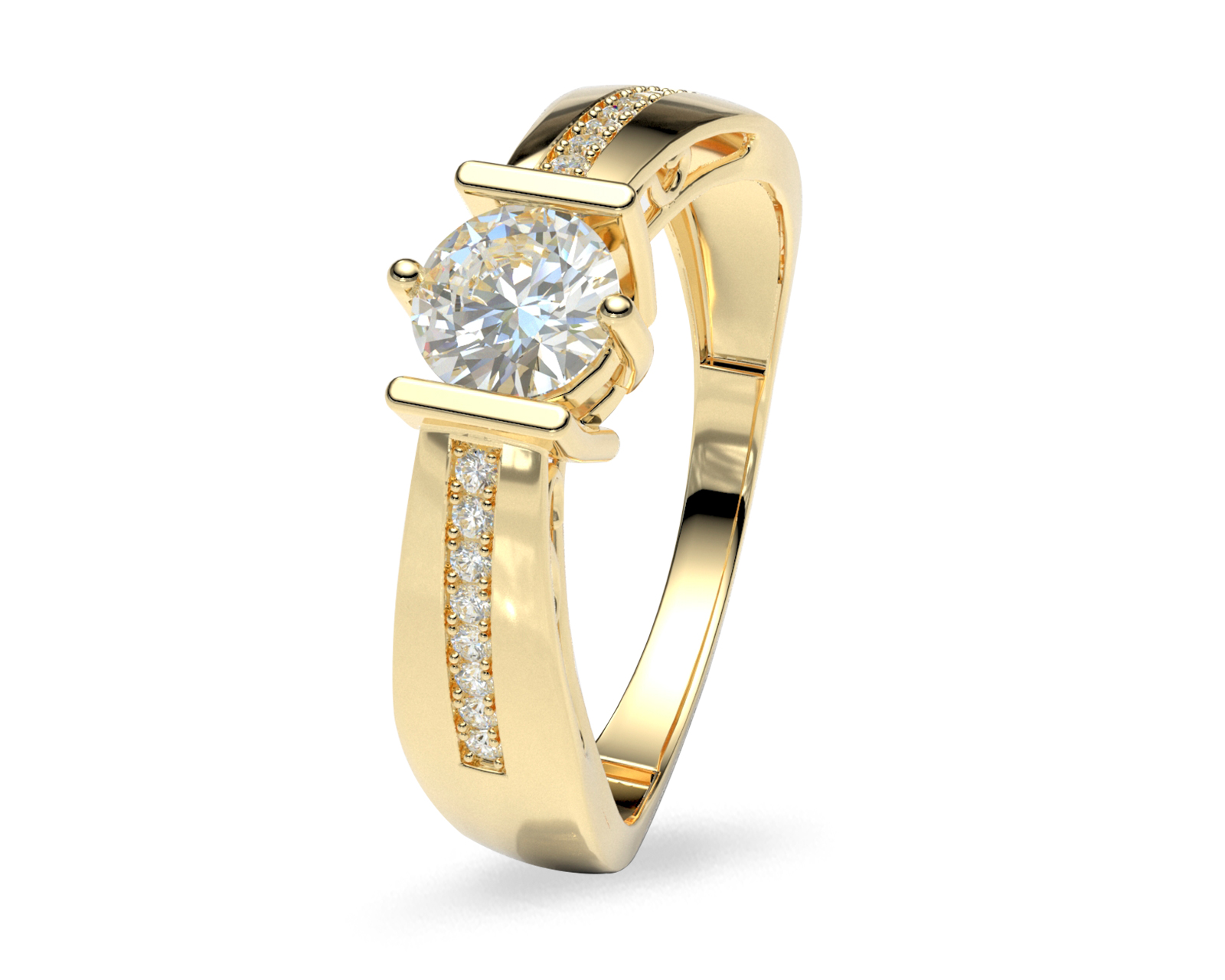 Anillo de Compromiso Amelie Joyas Agatha de Oro 14k Nro. 8-8.5