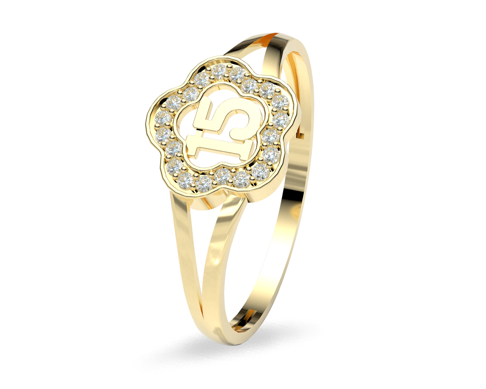 Anillo Amelie Joyas de Oro 10k Nro. 6-6.5