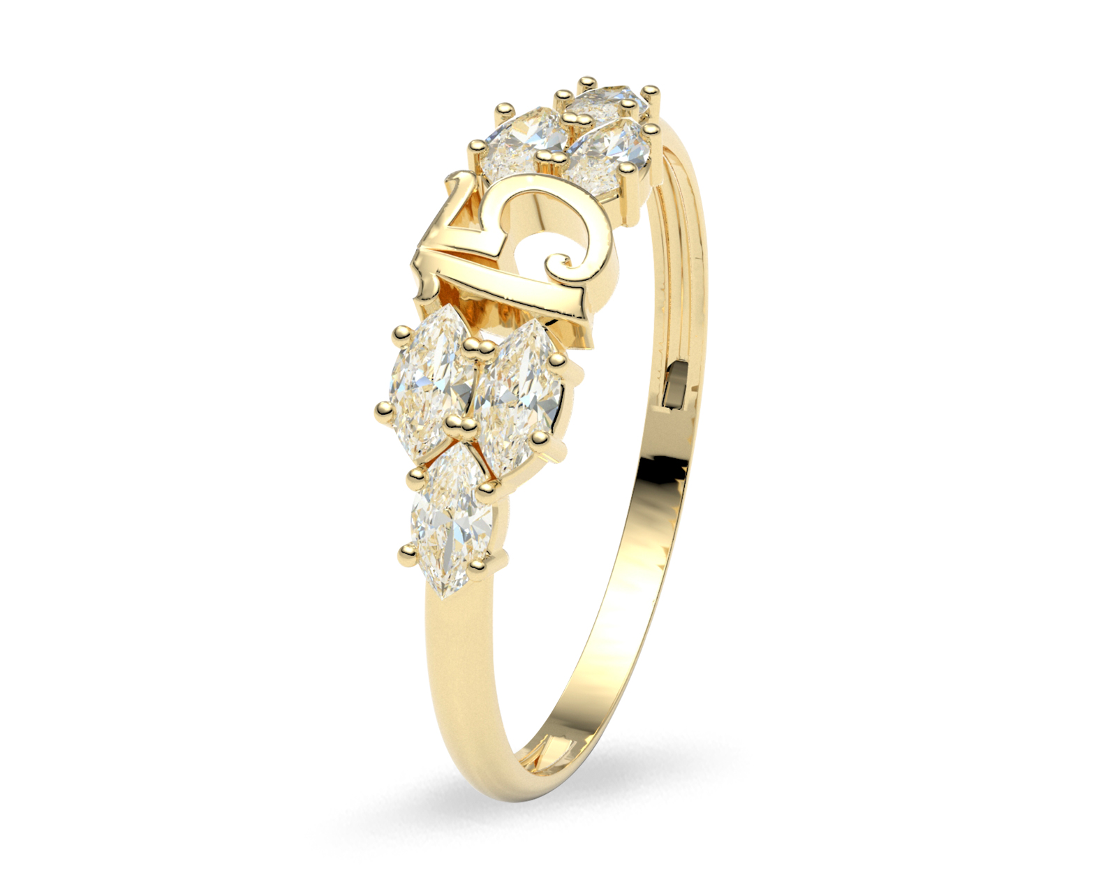 Anillo de Oro 10k Amelie Joyas A-3074 Talla 7-7.5 para Dama