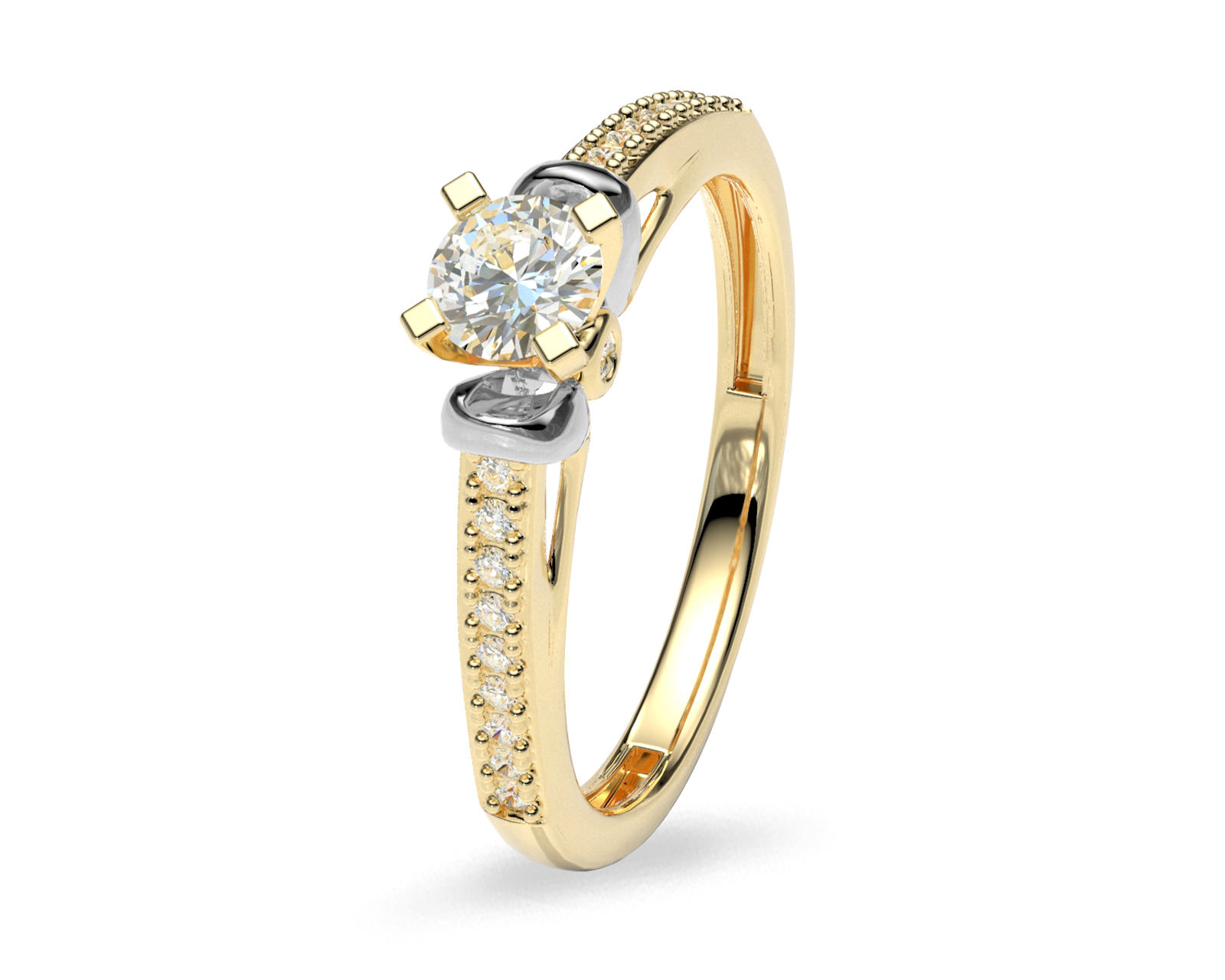 Anillo de Compromiso Amelie Joyas de Oro 14k Nro. 7-7.5