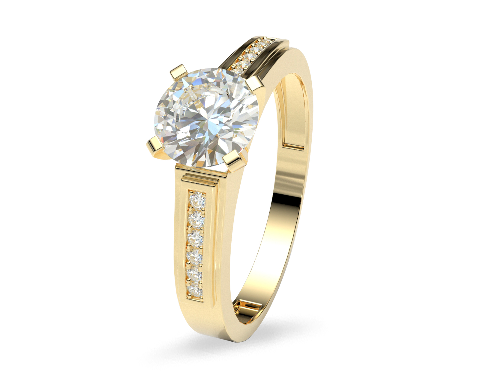 Anillo de Compromiso Eileen Amelie Joyas Oro 14K Nro. 7-7.5