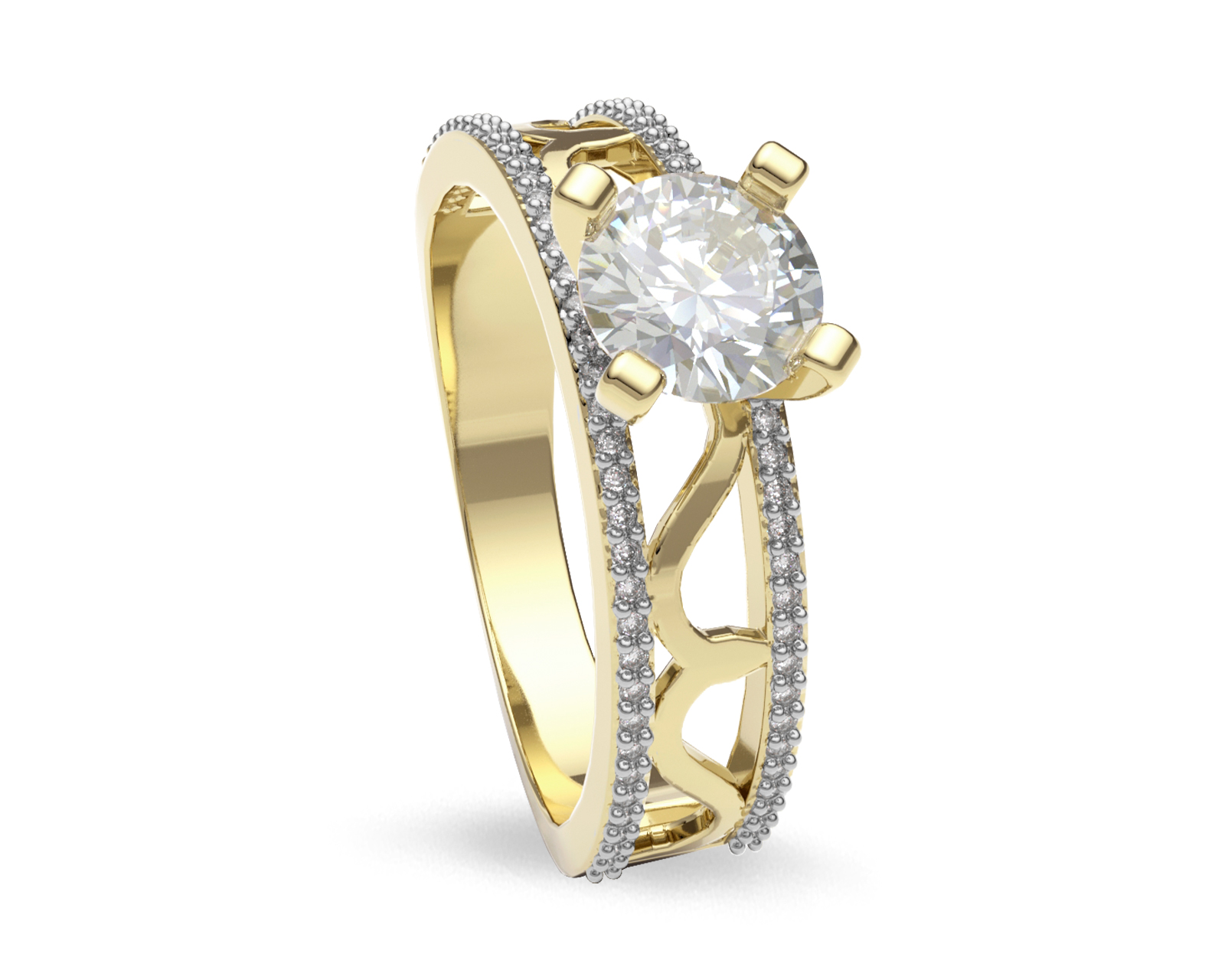 Anillo de Compromiso Anastasia Amelie Joyas Oro 14K Nro. 8-8.5