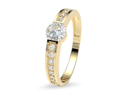 Foto 1 | Anillo de Compromiso Kate Amelie Joyas Oro 14k Nro. 7-7.5