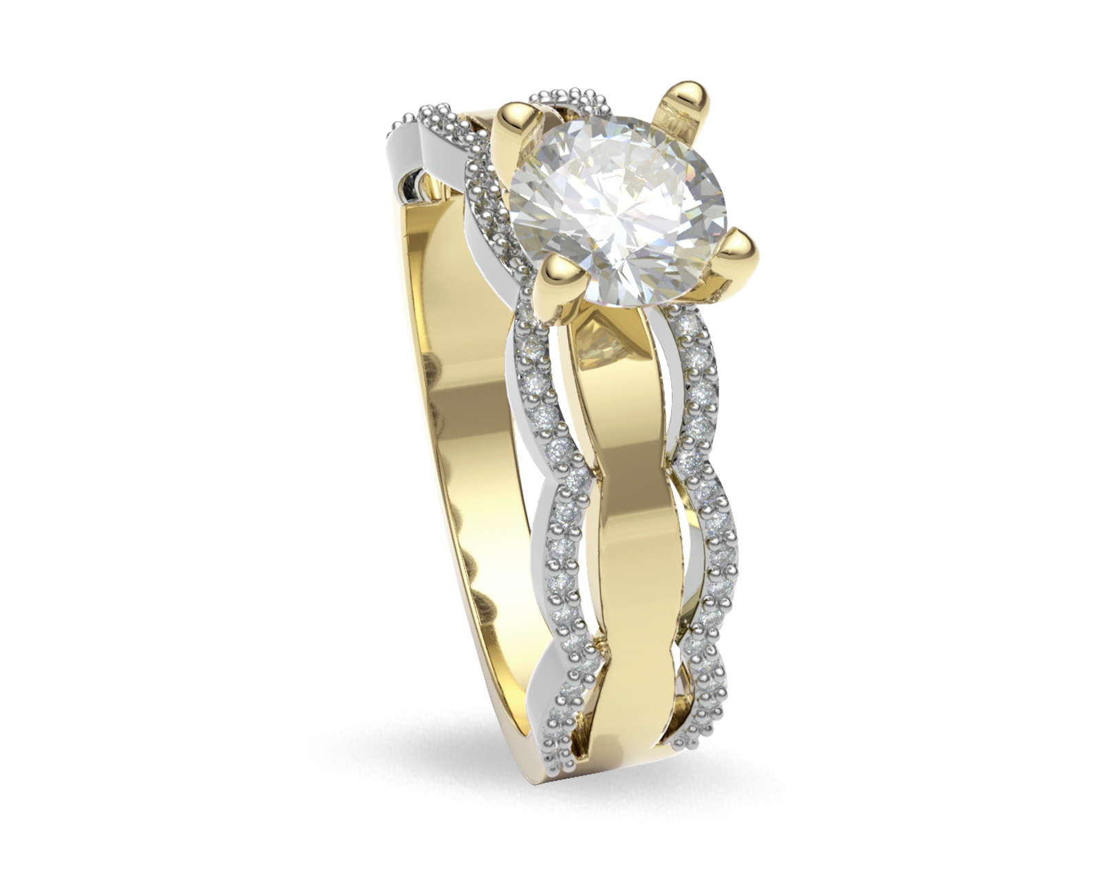 Anillo de Compromiso Amelie Joyas S-1857 Oro 14k Talla 8-8.5