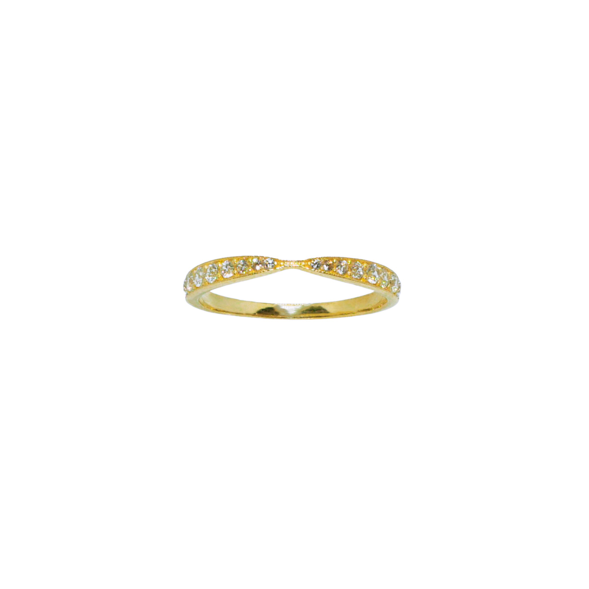 Anillo Churumbela Oro 10k Piedra Zirconia