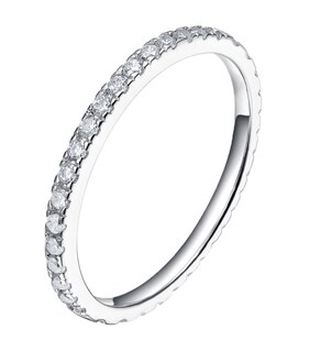 Foto 2 | 925 Anillo De Compromiso De Mujer De Plata Esterlina Zircon Talla 6.5