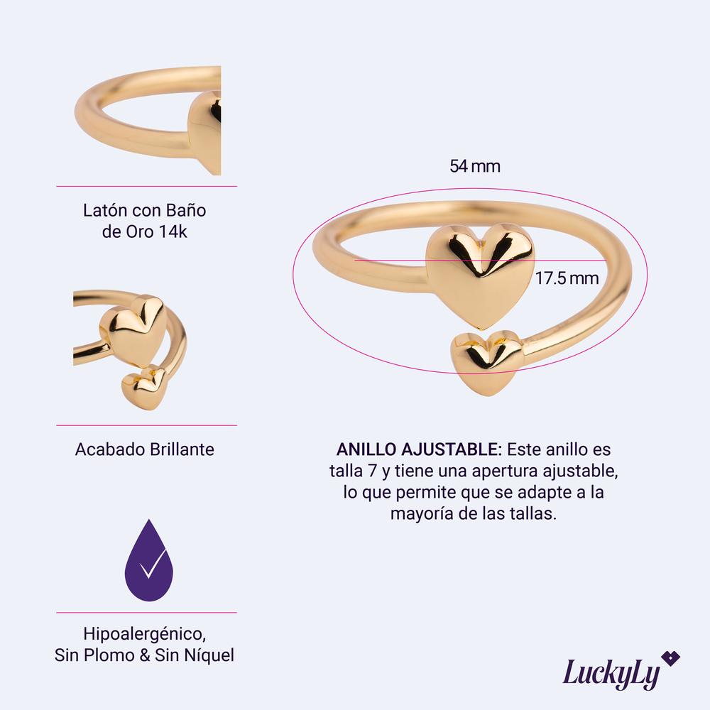 Foto 5 | Anillo de Mujer de Corazones LuckyLy Rita