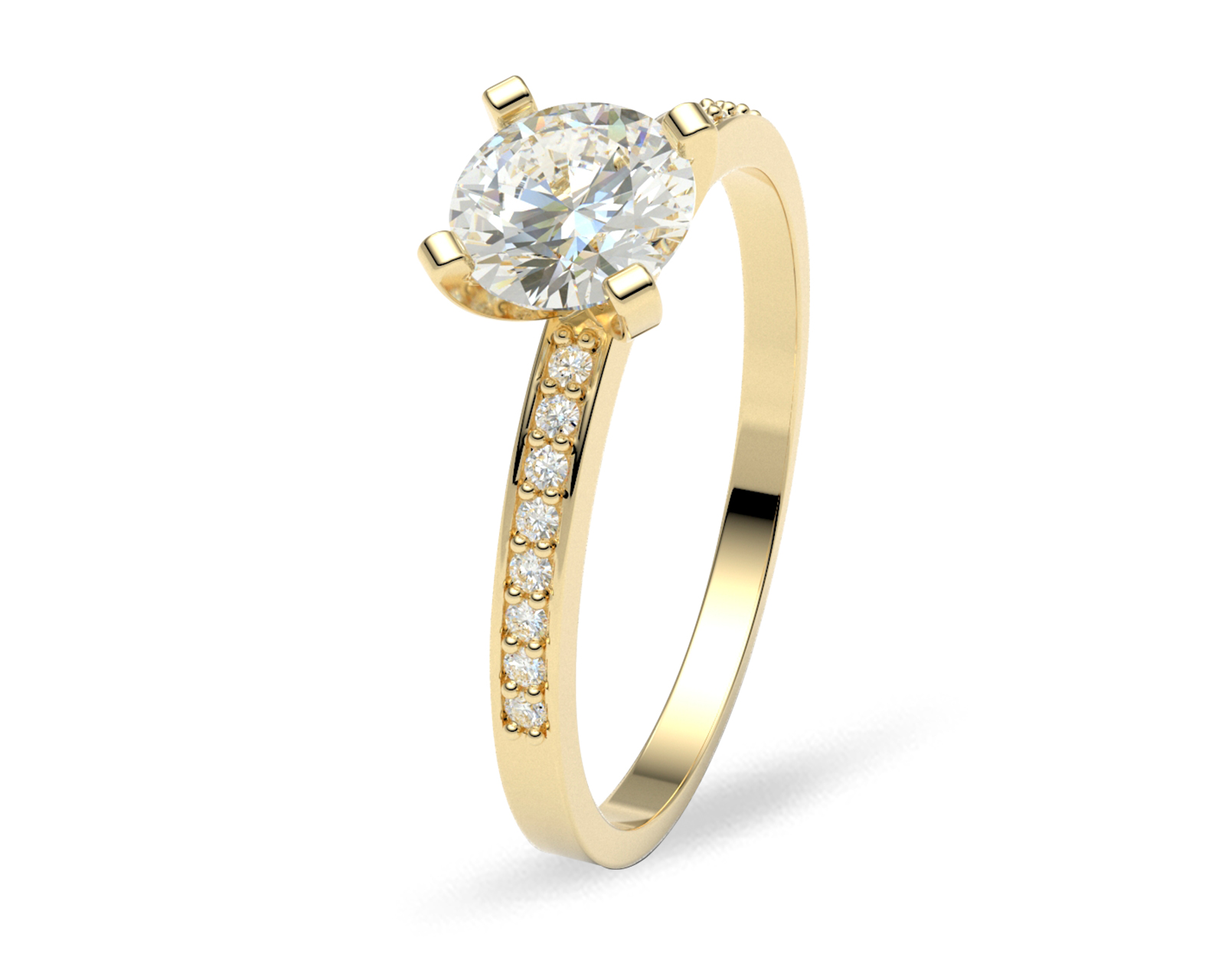 Anillo De Compromiso Catalina Amelie Joyas Oro 14k Nro. 7-7.5