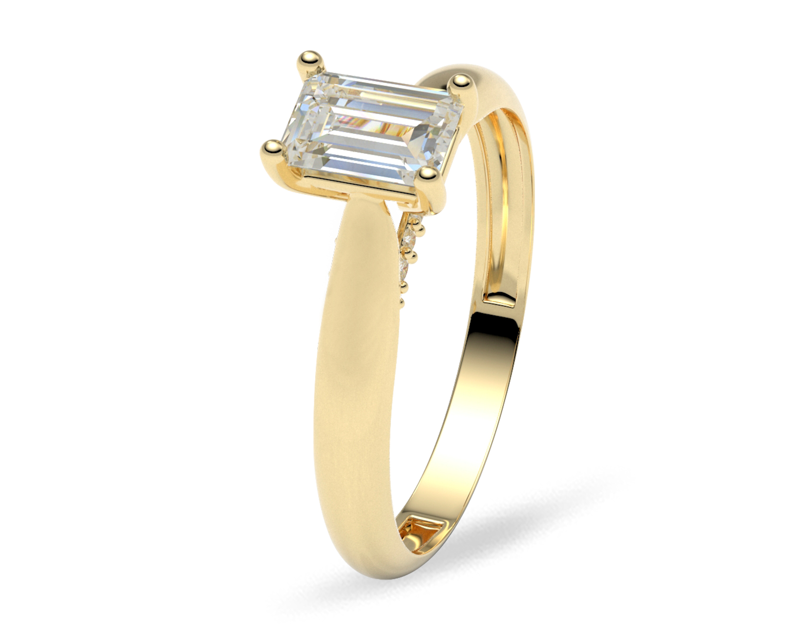 Anillo De Compromiso Leonor Amelie Joyas Oro 10k Nro. 8-8.5