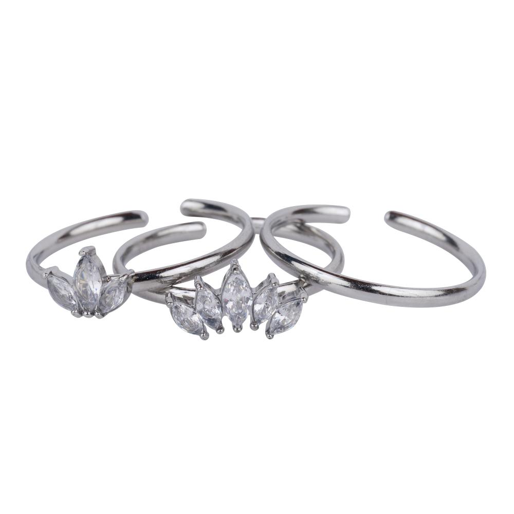 Foto 5 pulgar | Set de Anillos Luckyly para Mujer Acero Inoxidable