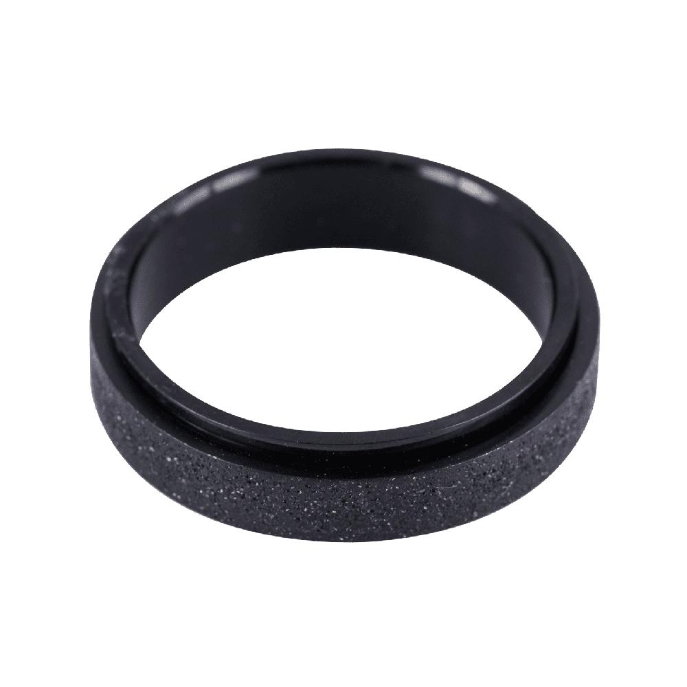 Anillo Anti Ansiedad Luckman para Hombre Acero Inoxidable Modelo Elvis Color Negro Talla 10 $299
