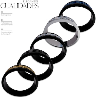 Foto 2 | Anillo Set 5 Piezas De Titanio Acero Inoxidable Talla 9