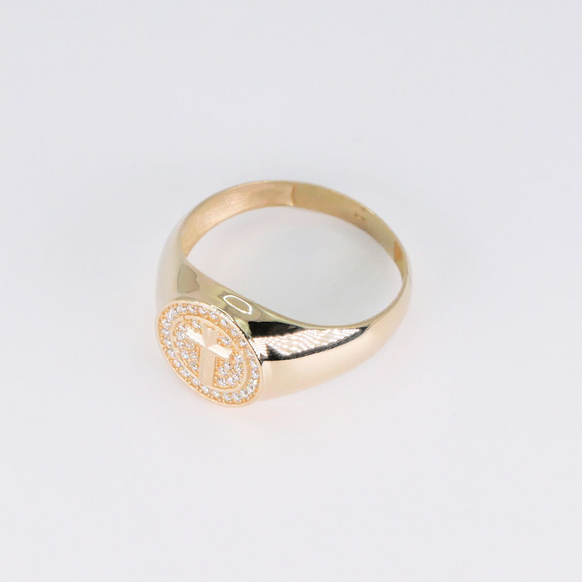 Foto 5 | Anillo Crixus Joyería Cruz de Oro 10k Piedra Zirconia para Hombre