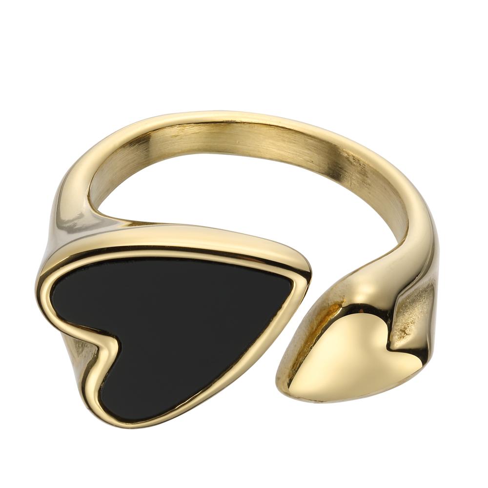 Anillo De Acero Inoxidable Enso Para Dama Eicn232127g Dorado