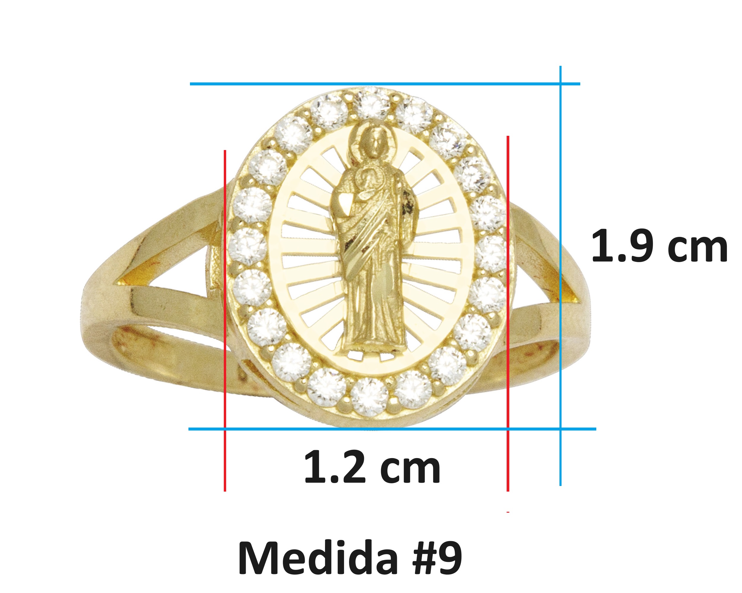 Foto 6 | Anillo San Judas #9 Horoz Oro 10k C1129