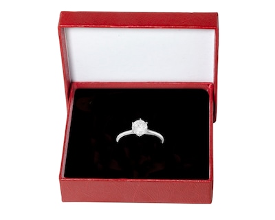 Foto 3 | Anillo Solitario Oro Blanco #7 Horoz 10k C149