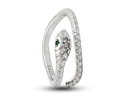 Foto 1 | Anillo Serpiente Abierto #7 Horoz Plata .925 Cp72