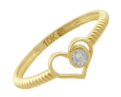 Foto 3 | Anillo Corazón Con Mini Circonia #7 Horoz 10k Ci235