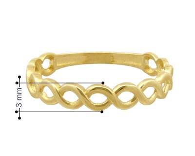 Foto 6 | Anillo Cadena Infinitos Horoz #7 10k Ci273