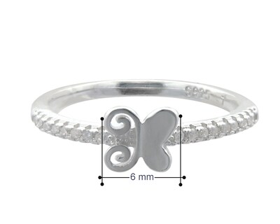 Foto 6 | Anillo Mariposa #7 Horoz Plata .925 Cp70
