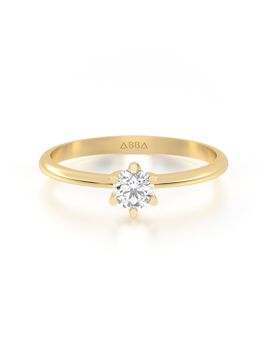 Anillo De Promesa Oro 10k Holy Abba Joyas Talla 4