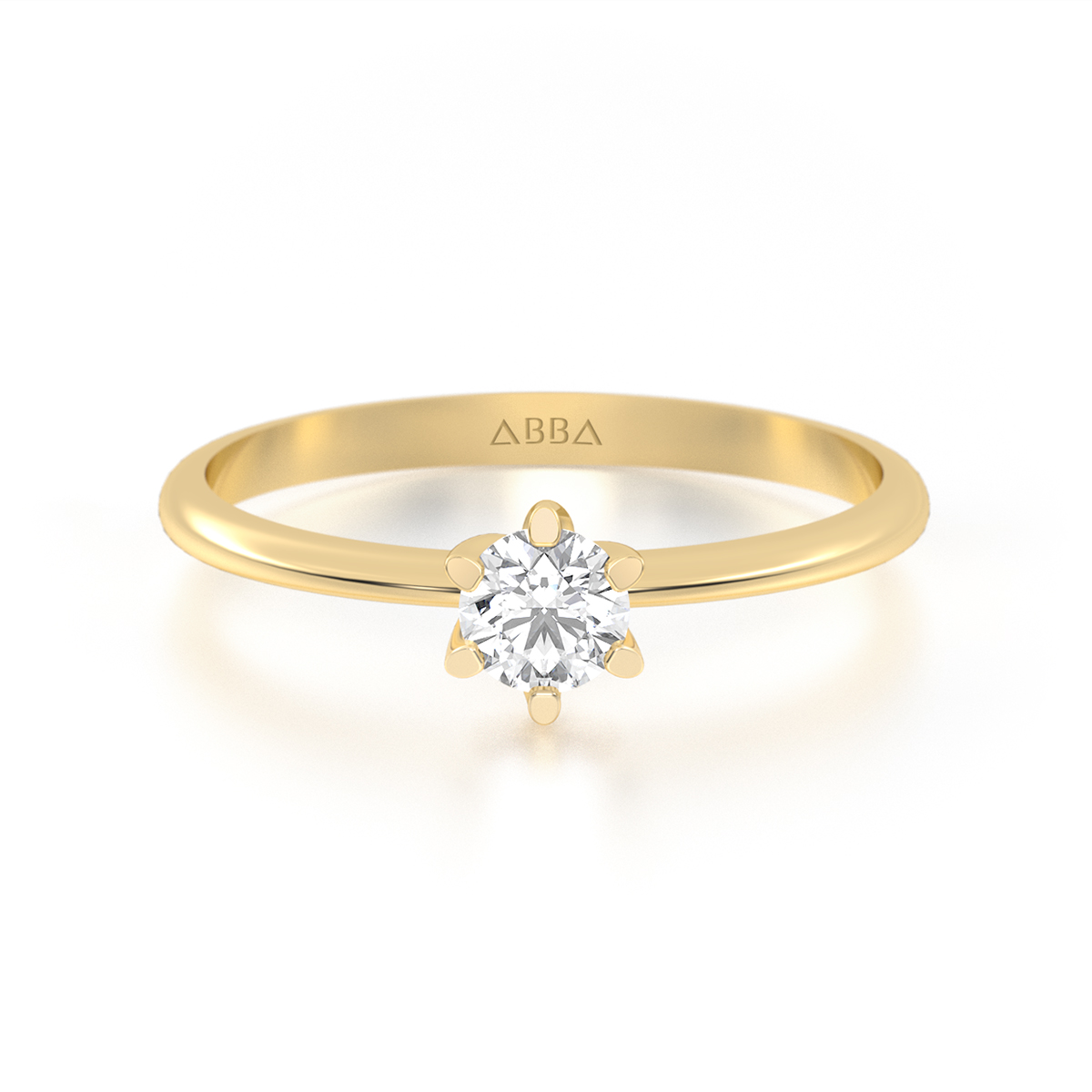 Anillo De Promesa Oro 10k Holy Abba Joyas Talla 6