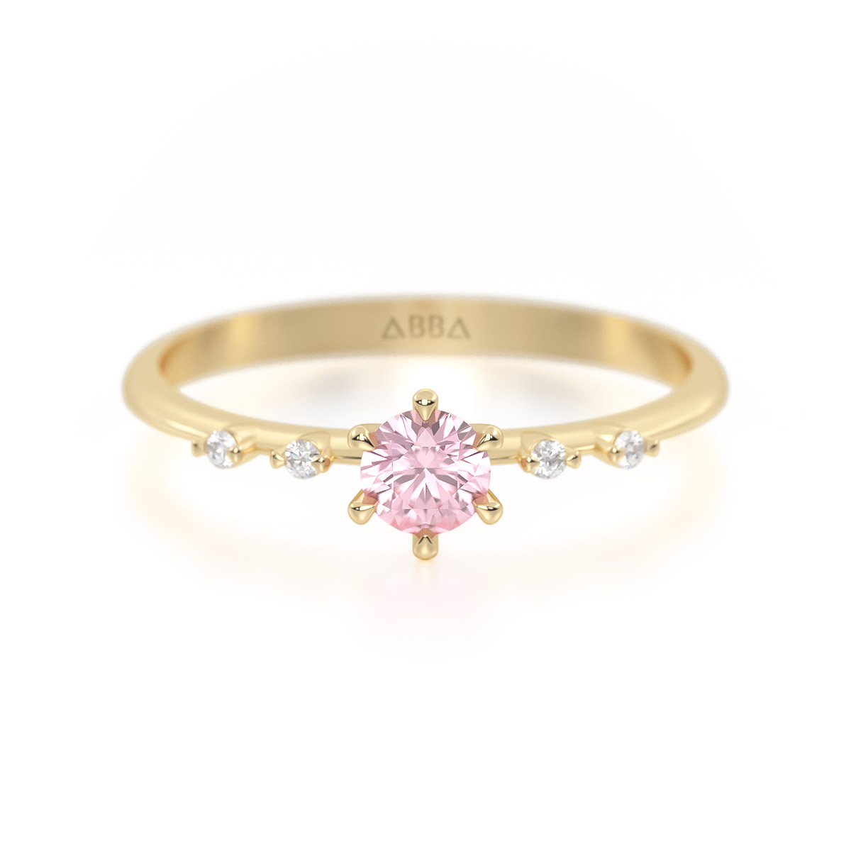 Anillo de Promesa Oro 10k Jasmin Abba Joyas Talla 6.5