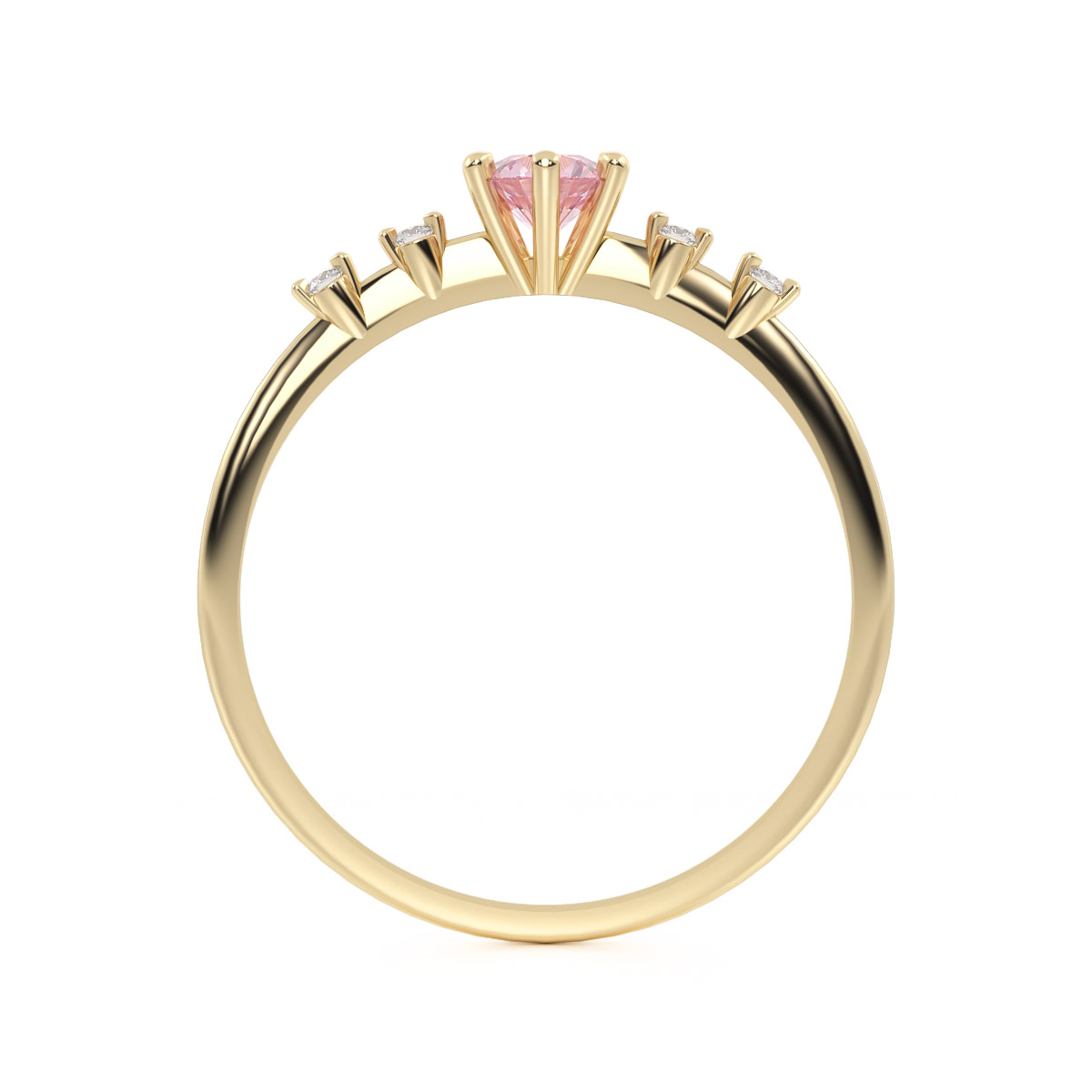 Foto 2 | Anillo de Promesa Oro 10k Jasmin Abba Joyas Talla 5