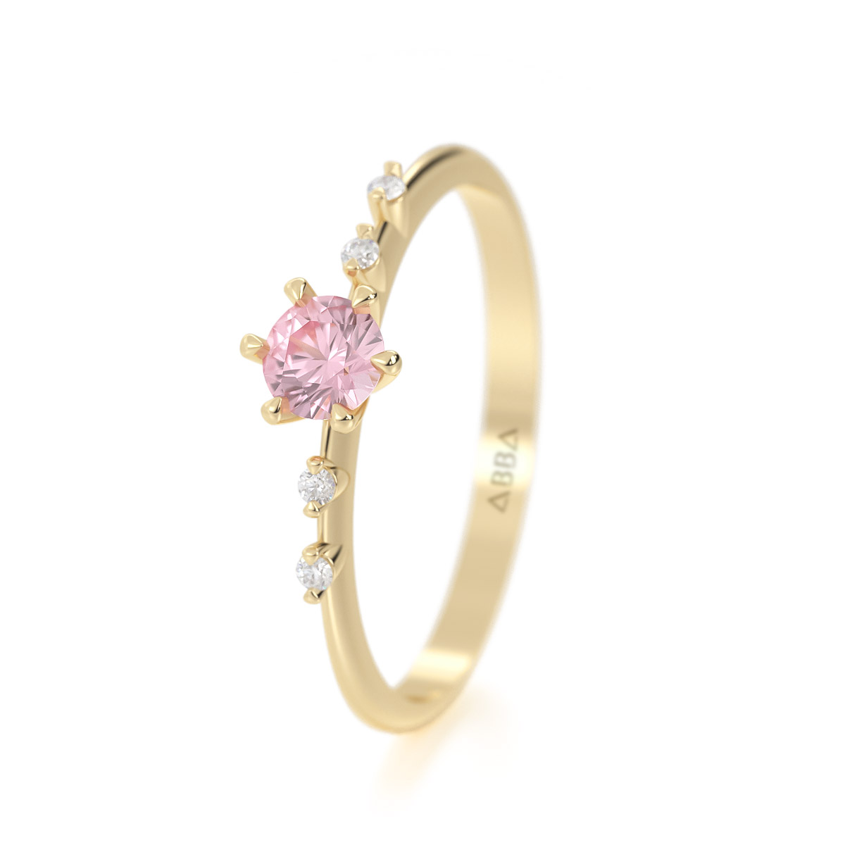 Foto 4 pulgar | Anillo de Promesa Oro 10k Jasmin Abba Joyas Talla 5